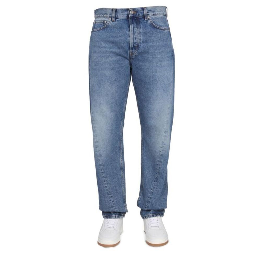 SEFR Men's Relaxed Fit Tapered Leg Denim Jeans Men BLUE Pants